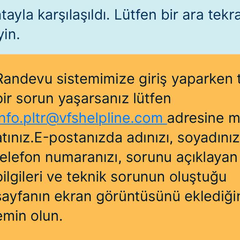 VFS Global Sitesinin Sorunları Giriş Yapmaması Ve İlgisizliği