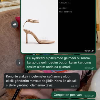 Zara Ürünüm Eksik Geldi Ve İncelemede Eksik Değil Diyorlar Pes Yani