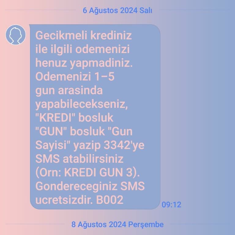 Garanti BBVA Bankası SMS Şikayeti