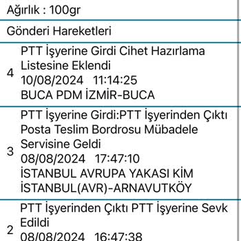 PttAVM 3 Gündür Cihet Hazırlama Listesindeki Kargom