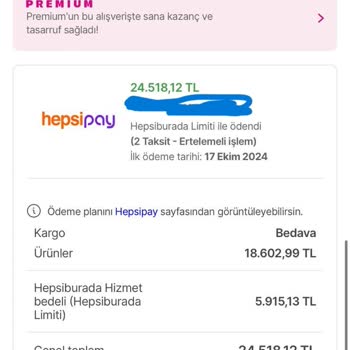 Hepsiburada Taksitlendirme Bedeli Sorunu