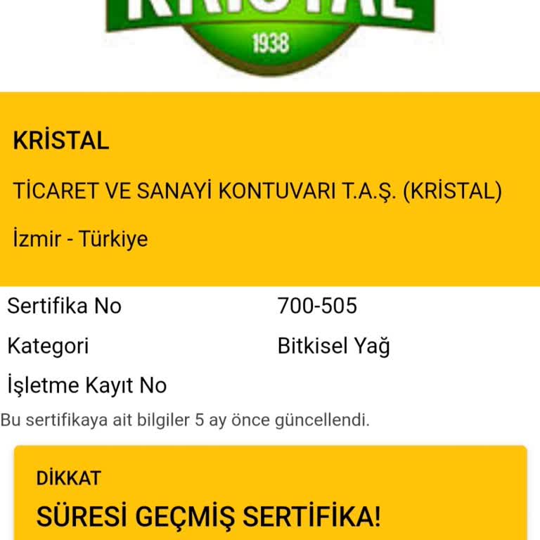 Kristal Yağları Kristal Zeytin Yağları Artık Helal Değil Mi?