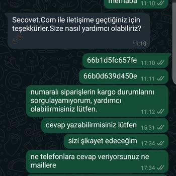Akakçe Üzerinden Secovet Mağazasından Aldığım Ürünler Gelmiyor.