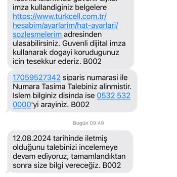 İzinsiz Numara Taşıma Talebi