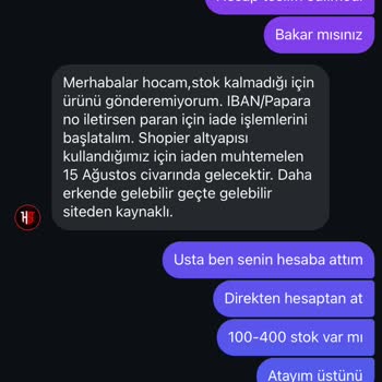 Hesap Sarayı Stokta Yok Yalanı