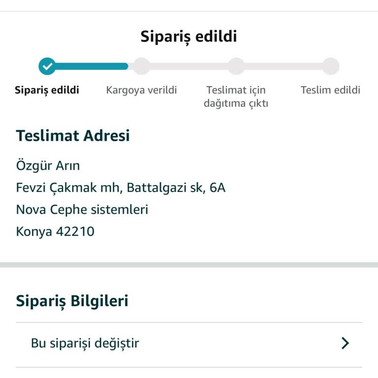 Amazon'da Ürünüm Hala Kargoya Verilmedi