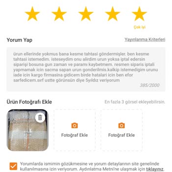 Trendyol Hakaret İçermediği Halde Yorumları Yayınlamıyor!