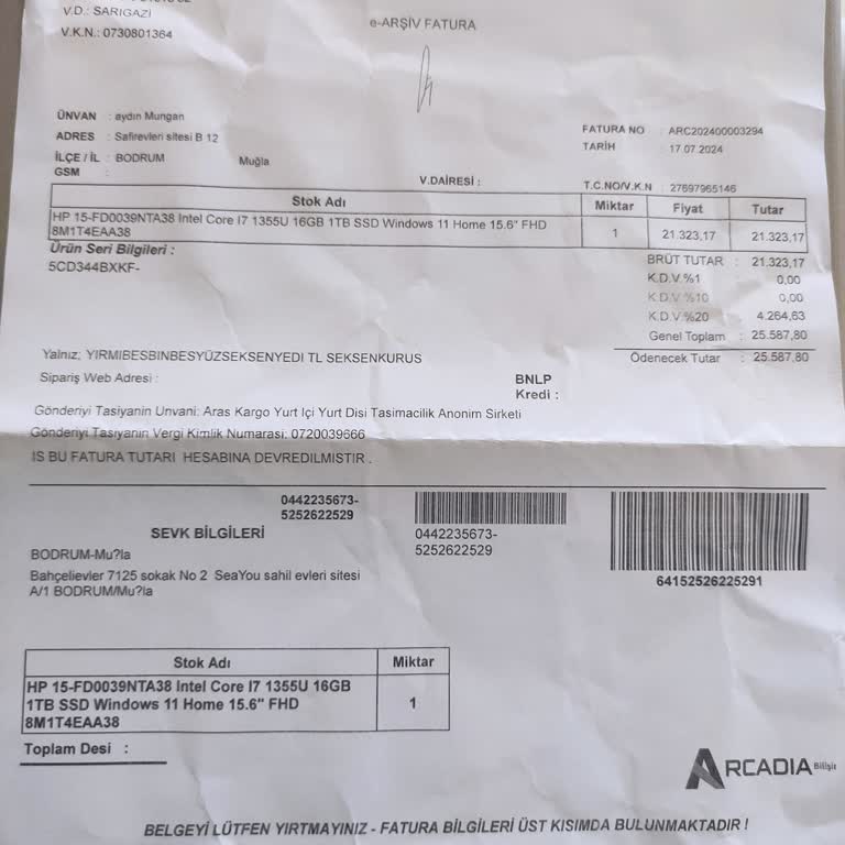 HP Taşınabilir Bilgisayar Şarj Olmuyor.