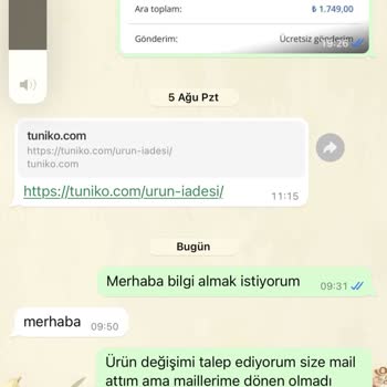 Tuniko Ürün Değişikliği Zorluğu