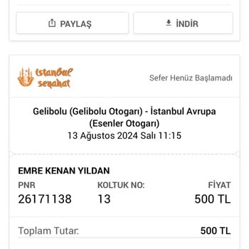 Obilet Uygulamasında Bilet İptali Sorunu
