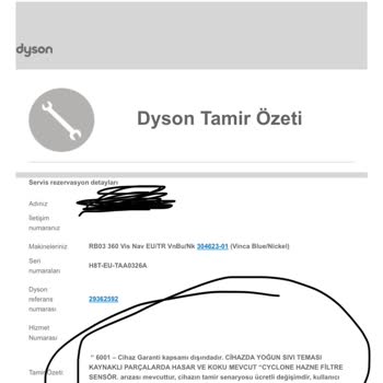 Dyson Robot Süpürge Kullanıcı Hatası Nedeniyle Garanti Dışı Kaldı