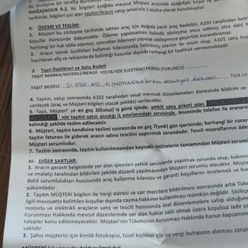 A101 Volta S03 Elektrikli Moped