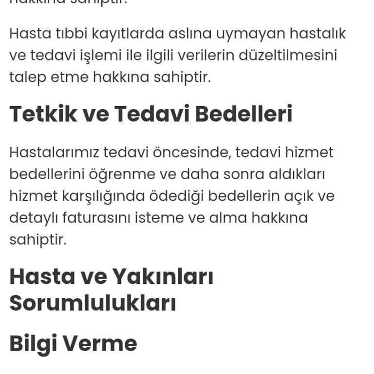 Kolan Hospital Hastane Faturalarının Detaylandırılmaması Ve Yüksek Ücretler