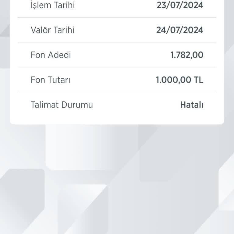 Ziraat Yatırım Fon Talimat Durumu Hatalı Diyor Ama Hesabıma Para Düşmedi