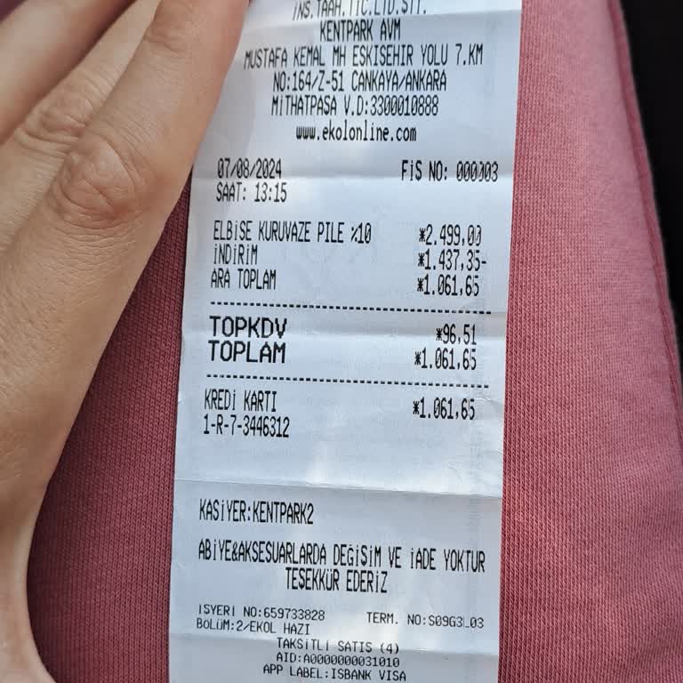 Ekol Giyim Ekol Kentpark Telefonu Açmıyor, Ücretini Ödediğim Elbise Gelmiyor