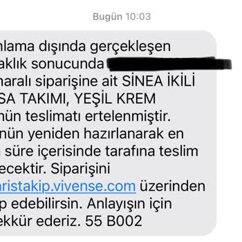 Vivense Siparişinin Asla Gönderilmemesi
