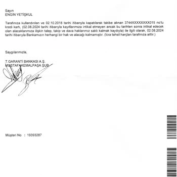 TBB Risk Merkezi. Risk Merkezi Raporunda Borç Görünmesi