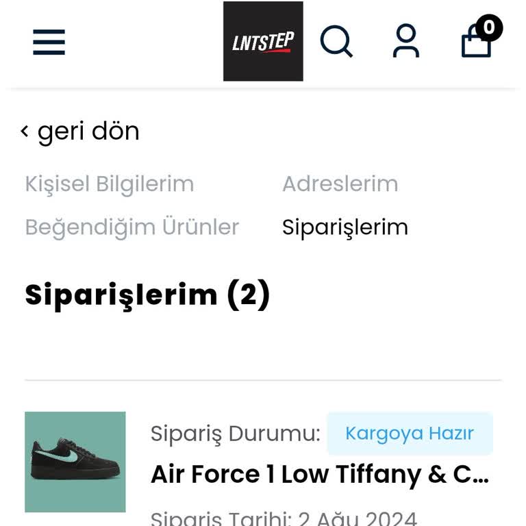 Lntstep Firması Siparişimi Göndermiyor