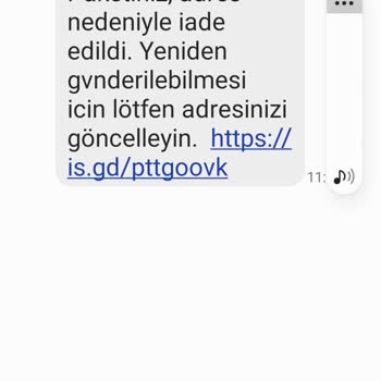PTT Bank 0855 Numarasından PTT Kargo Adına Gelen Yanıltıcı Mesajı.