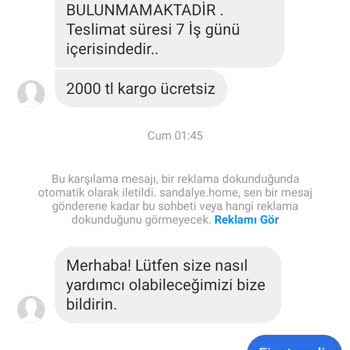 sandalye.home Instagram Üzerinden Sandalye Siparişi Sorunu