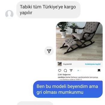 sandalye.home Instagram Üzerinden Sandalye Siparişi Sorunu