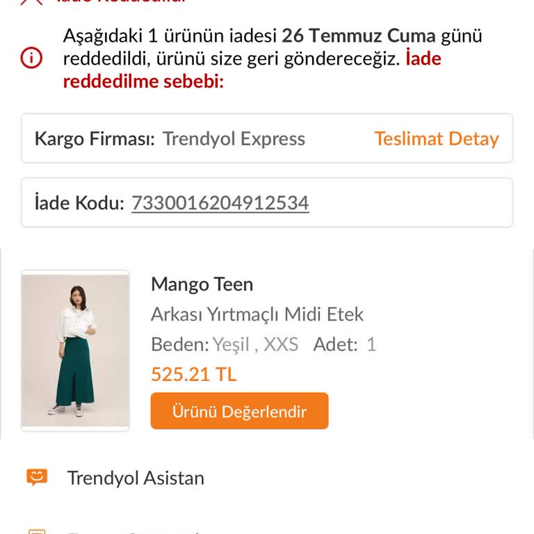 Trendyol'un İade İçin Müşteriyi Mağdur Etmesi