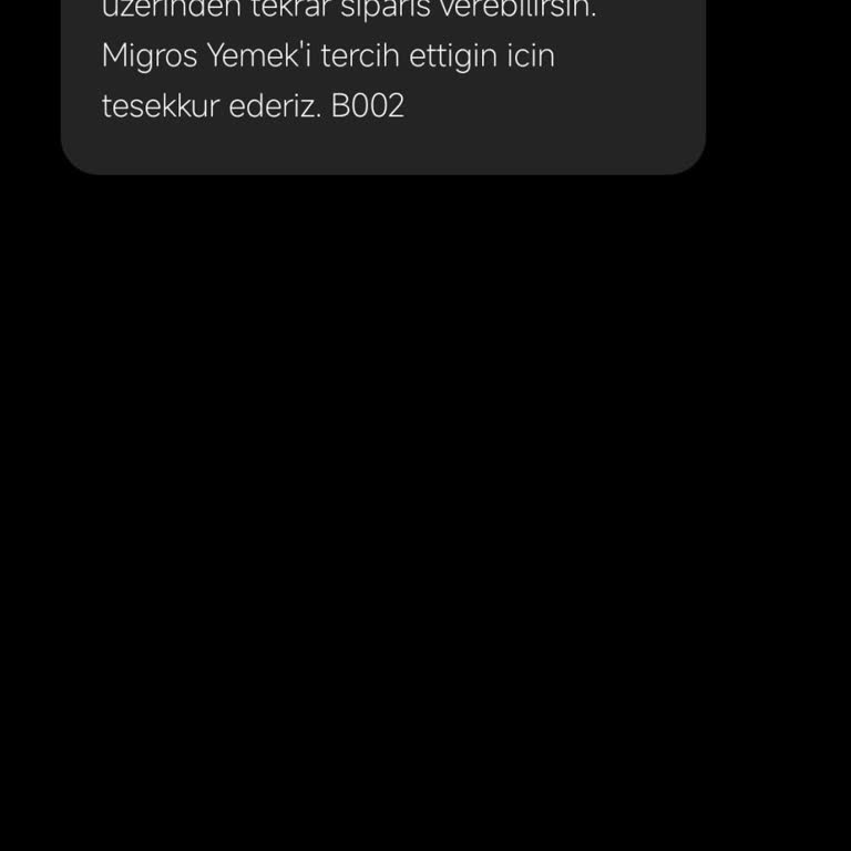 Migros Yemek Uygulamasında Sipariş İptali Sorunu