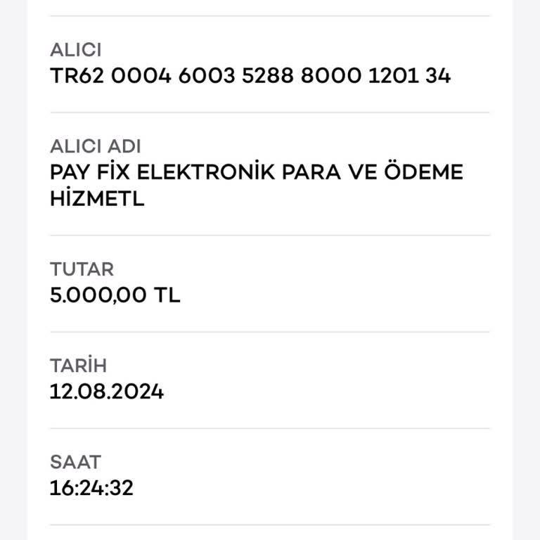 PayFix Para Transferi Yaptım 24 Saat Oldu Hesapta Yok