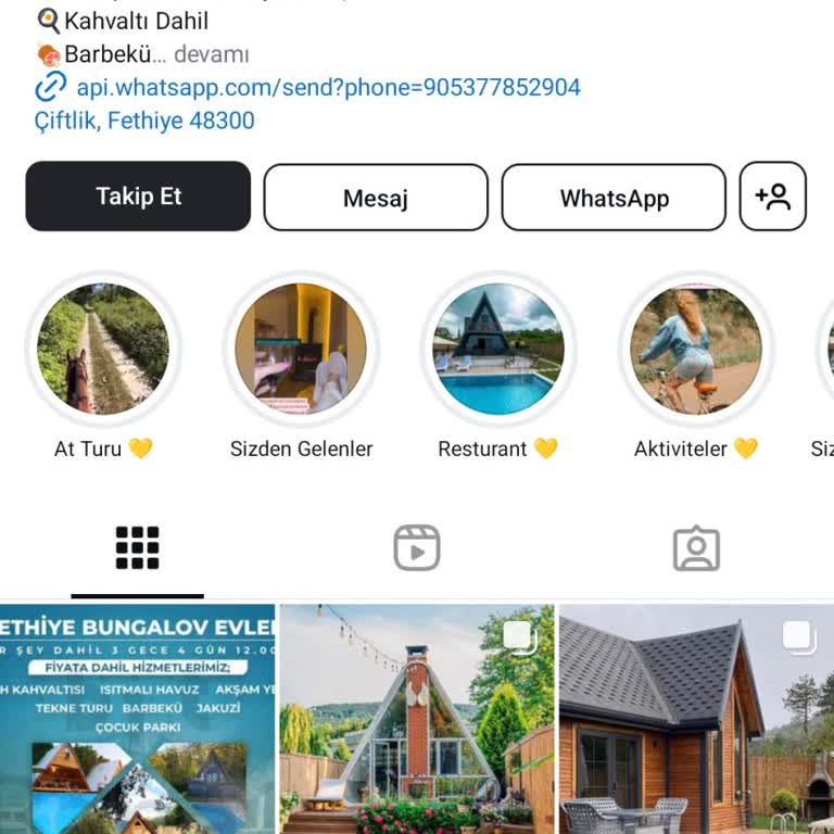 Fethiyebungalovevler (Instagram) Rezervasyonda Yaşanan Sorunlar