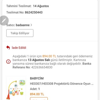 Trendyol Badaanne. Müşteriyi Mağdur Ediyor. Bilgi Dışı İşlem Yapıyor.