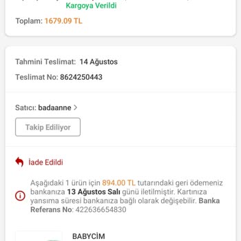 Trendyol Badaanne. Müşteriyi Mağdur Ediyor. Bilgi Dışı İşlem Yapıyor.