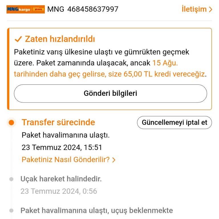 Temu Siparişim Gelmiyor, 23 Temmuzda Gümrükte Görünüyor.
