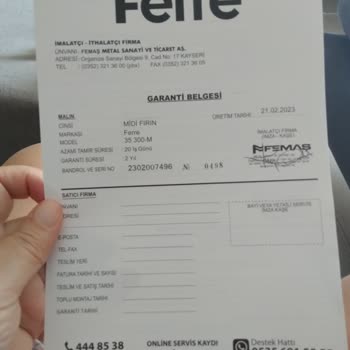 Ferre Fırın Pişirmiyor Maalesef