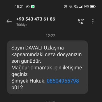 Şimşek Hukuk (SMS) Mesaj Yanıltması