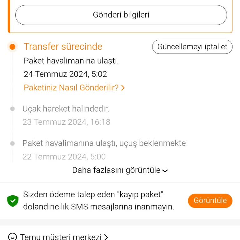 MNG Kargo Temu Siparişim Gümrükte Bekliyor