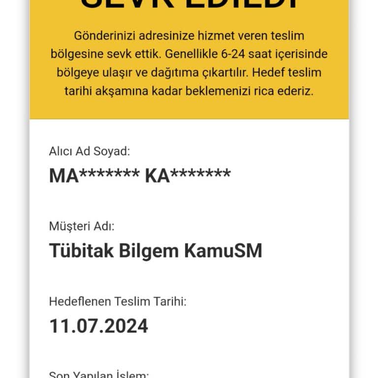 AGT Kurye İle Yaşanan Teslimat Sorunu