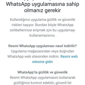 WhatsApp'a Giremiyorum Telefondan!