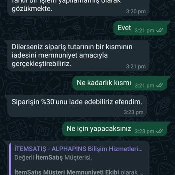 İtemSatış Satın Alınan Hesabın Geri Çekilmesi Ve Destek Eksikliği