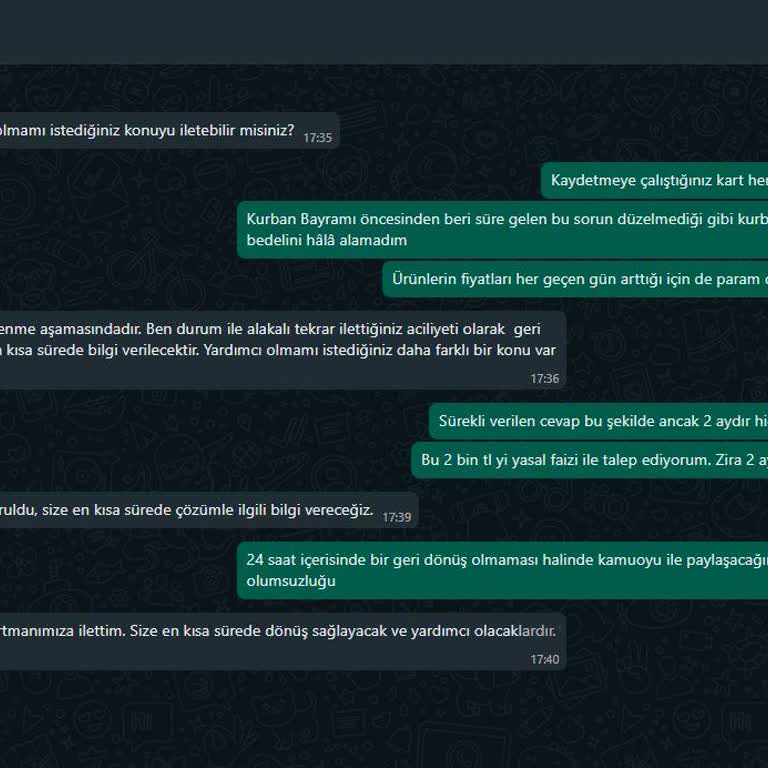 Migros Kurban Kampanyasından Yapılması Gereken Ödememi Yapmıyor!