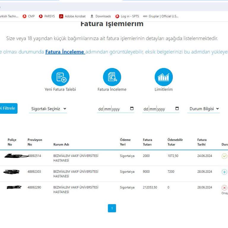 Bupa Acıbadem Sigorta Fatura Ödemesinin Yapmıyor