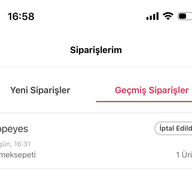 Yemek Sepeti Sipariş İptal
