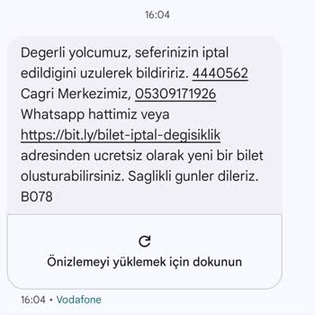 Kamil Koç Sefer Saatinde Bilet İptali