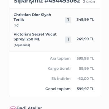 By Büşra İnci (Badi Atelier) Yanlış Ürün Gönderimi