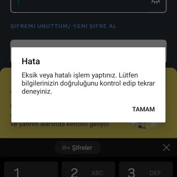 Odeabank Mobil Banka Giriş Sorunu Eksik Ve Hatalı Girdiniz Sorunu