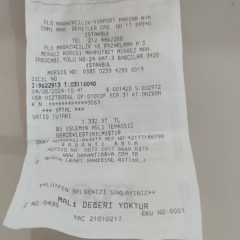 FLO Ayakkabı FLO Mağazasının Paramı Vermemesi