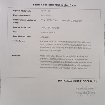 Media Markt'tan Aldığım Tefal Süpürge Onarım Sorunu