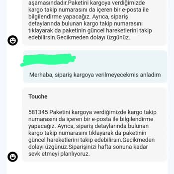 Touché Privé Sipariş İptali Ve Para İadesi Sorunu
