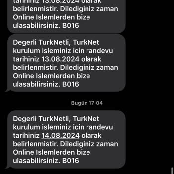 TurkNet Kurulum Randevu Hk.