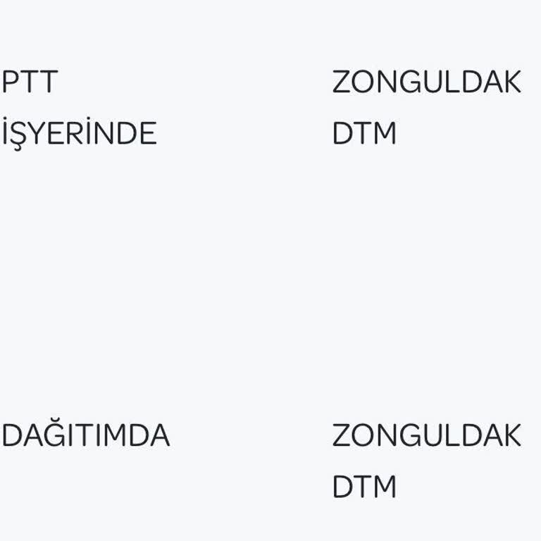 PTT Kargo Zonguldak PTT DTM Teslim Yapmıyor