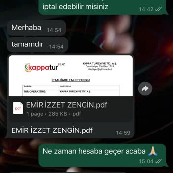 Kappa Tur İade Yapmıyor & Çalışanları Tehdit Vari Konuşuyor.